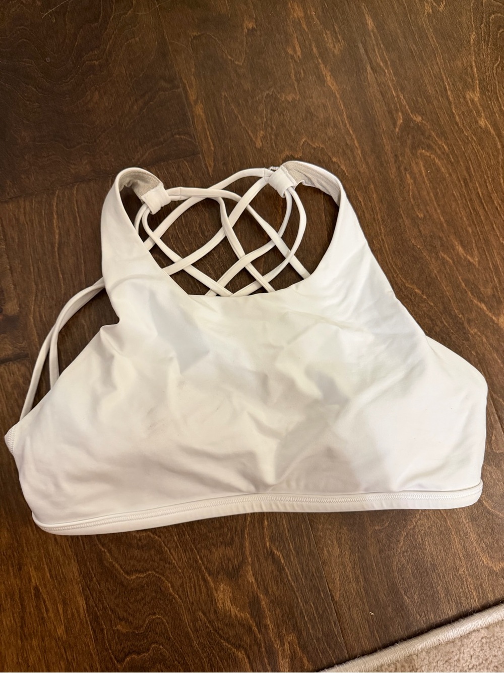 lululemon athletica White Strappy High-Neck Sports Bra